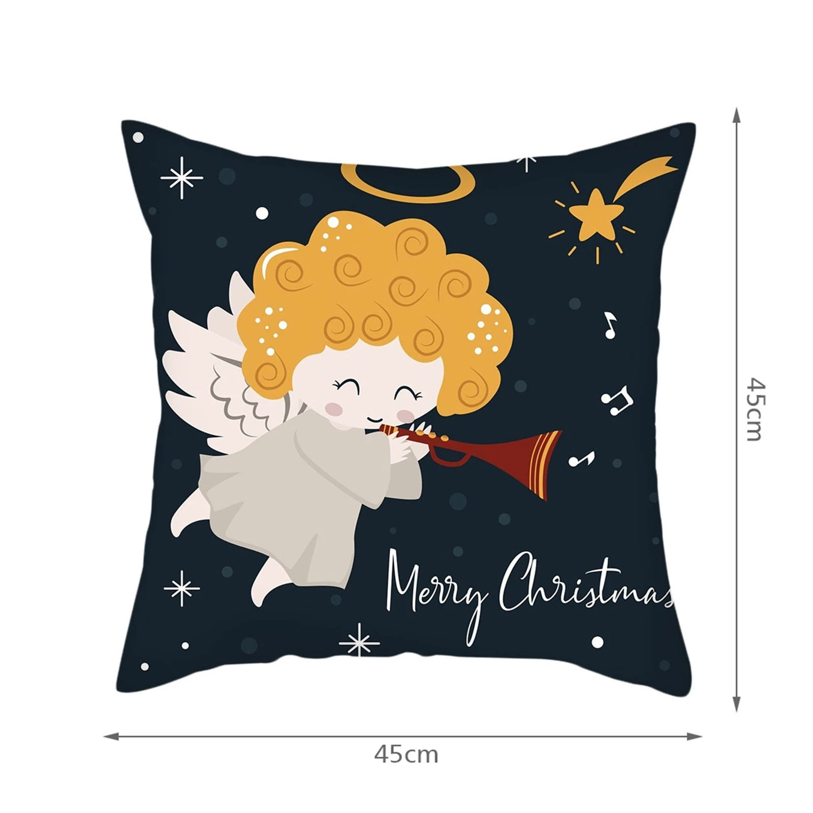 

Cartoon Angle Pillow Case Decorative Soft Polyester Cotton Hug Pillowcase for Office Nap Living Room Sofa Decor Cushion Cover