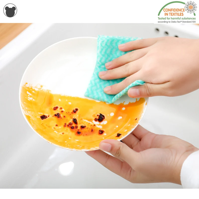 50 шт/рулон многоразовые ленивые тряпки бамбуковое полотенце s влажное и сухое для