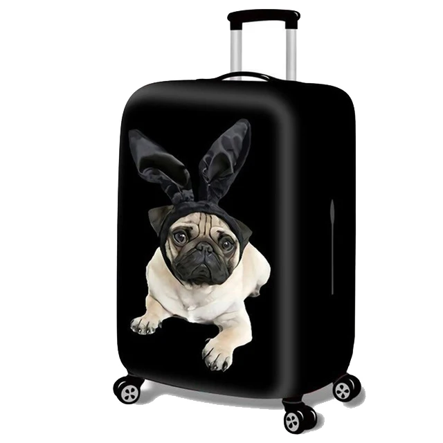 Dog-Luggage cover HMUNII эластичный Чехол для багажа с животными, чехол Чехол для костюма, аксессуары для путешествий для багажа 18-32 дюймов, пылезащитный чехол для багажника на колесиках - Цвет: Dog-Luggage cover
