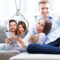 custom name photo necklace for women men stainless steel jewelry fashion customized necklaces gift for family and loved ones