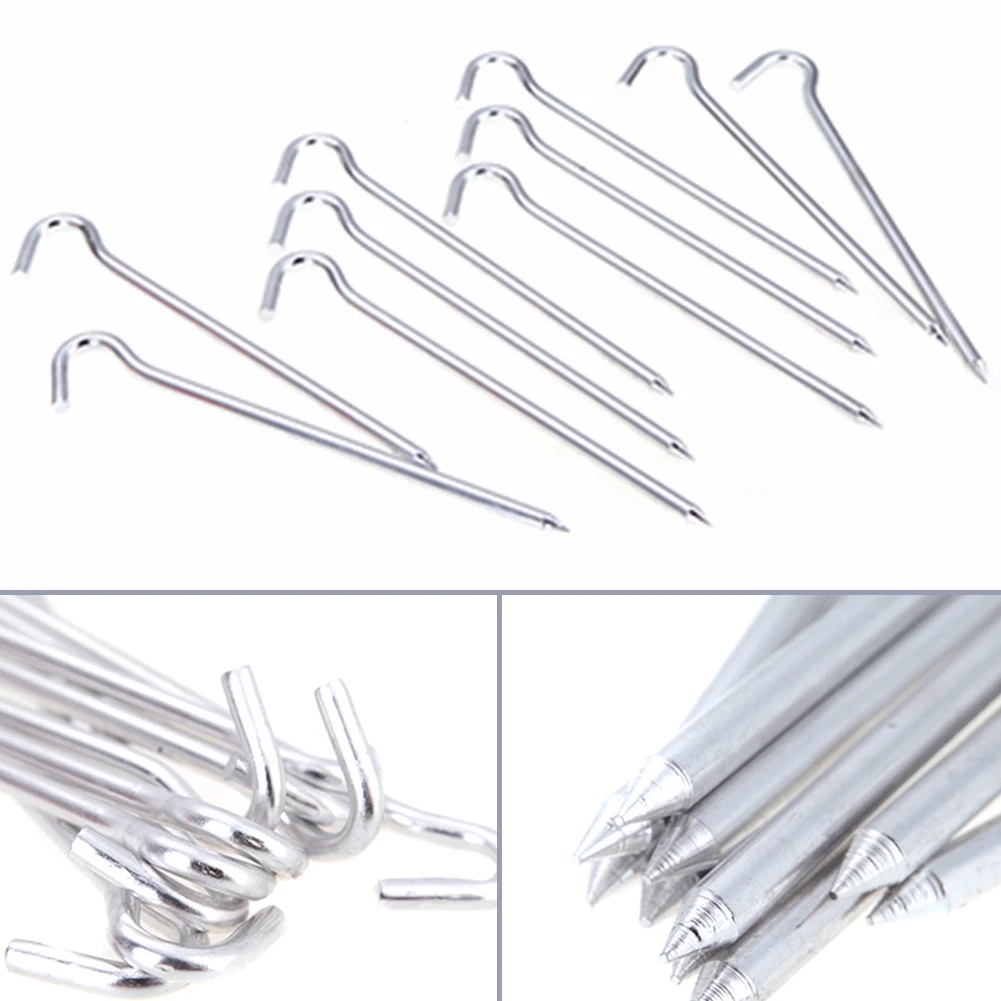 

4pcs Ground Skidproof Firm Hiking Aluminum 18cm Camping Durable Portable Outdoor Tent Peg