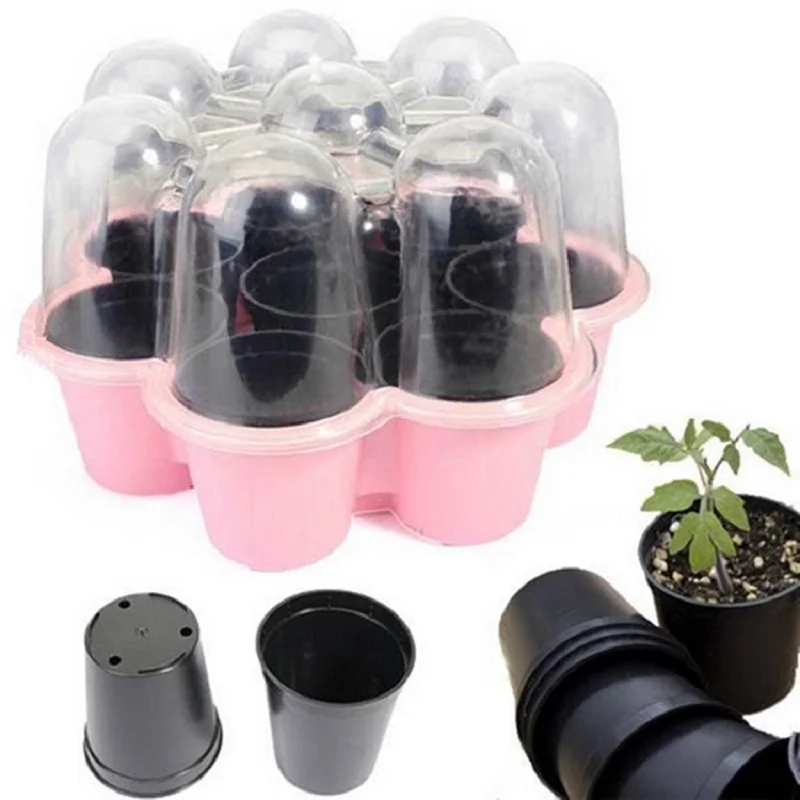 Пластиковый поддон для рассада 8 отверстий в форме подсолнечника питомника