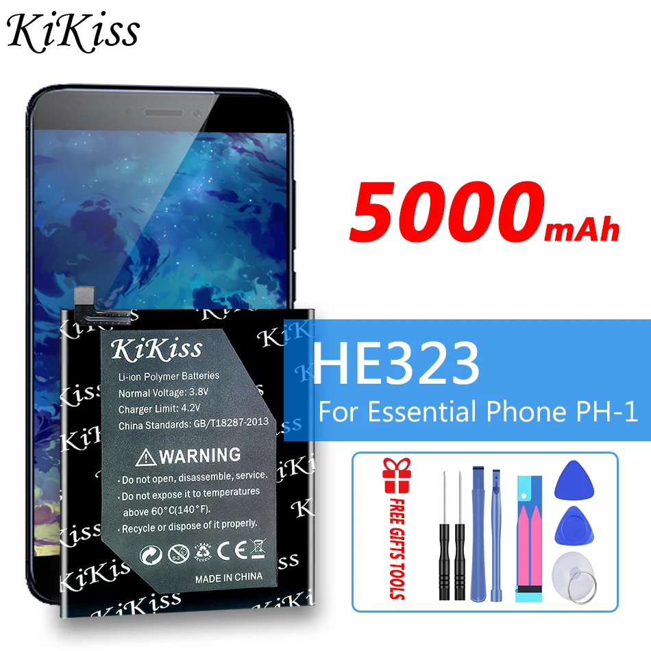 

KiKiss 5000mAh HE323 Rechargeable Battery for Essential Phone PH-1