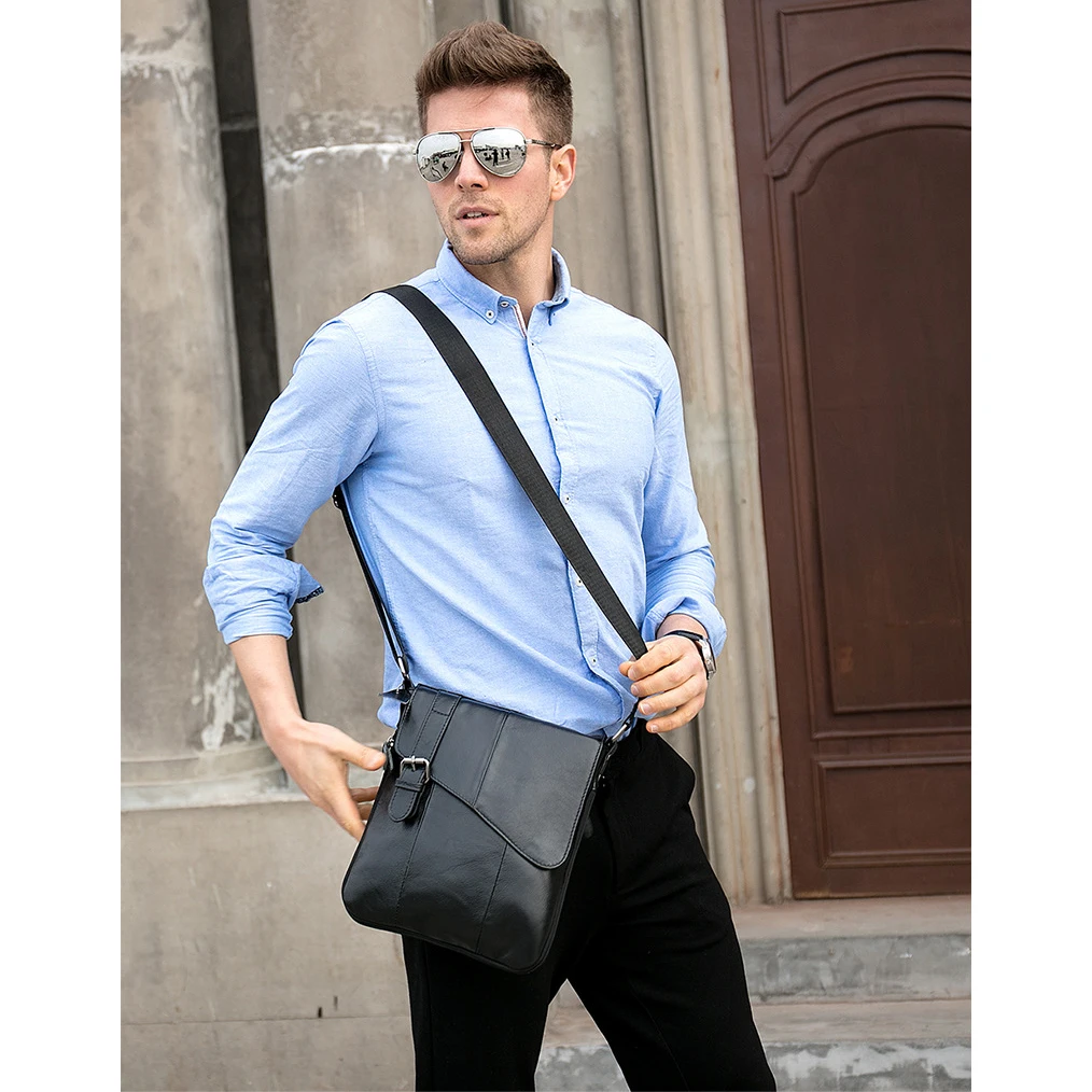 office business men shoulder genuine leather bag cross body crossbody messenger handbag male for small bolsas side satchel 2020 free global shipping
