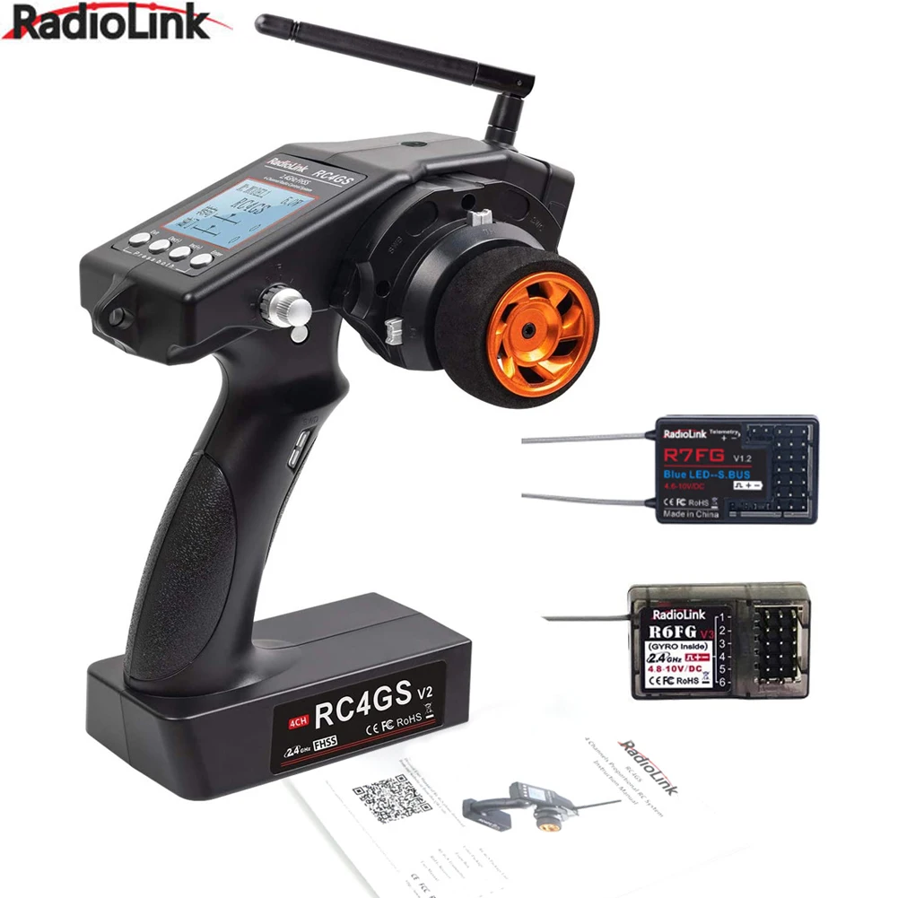 4-канальный Радиоуправляемый передатчик и приемник Radiolink RC4GS V2 R6FG / R7FG с гироскопом