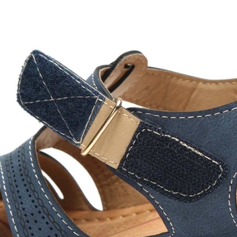 

2020 NEW summer sandals women flat Ladies Comfortable Ankle Hollow Round Toe Sandals Soft Sole Shoes sandalias mujer 2020