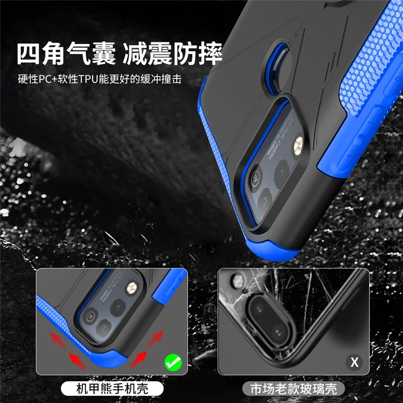for infinix hot 10 play case cover magnet ring kickstand heavy duty armor shockproof phone bumper for infinix hot 10 play case free global shipping