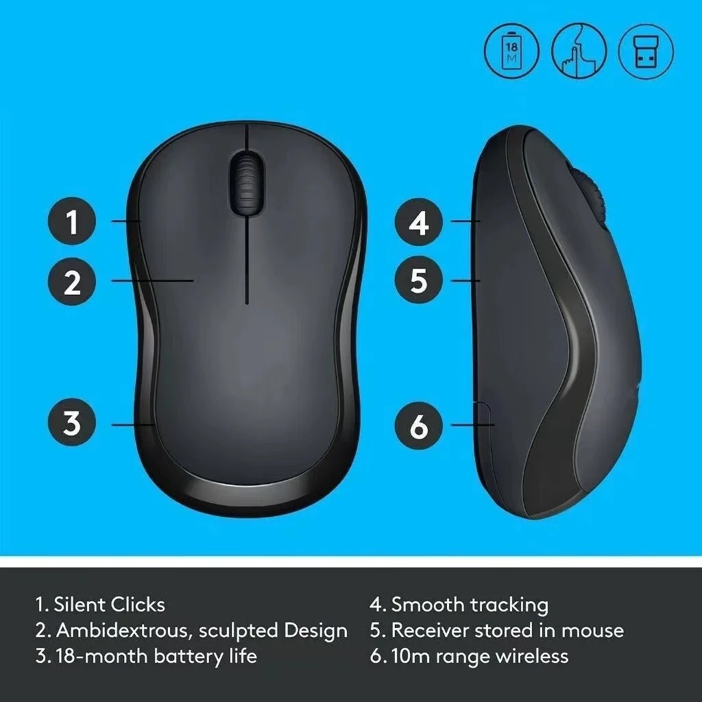 m220 wireless mouse silent 2 4g mouse 1600dpi optical mouse for office home using pclaptop game mouse free global shipping