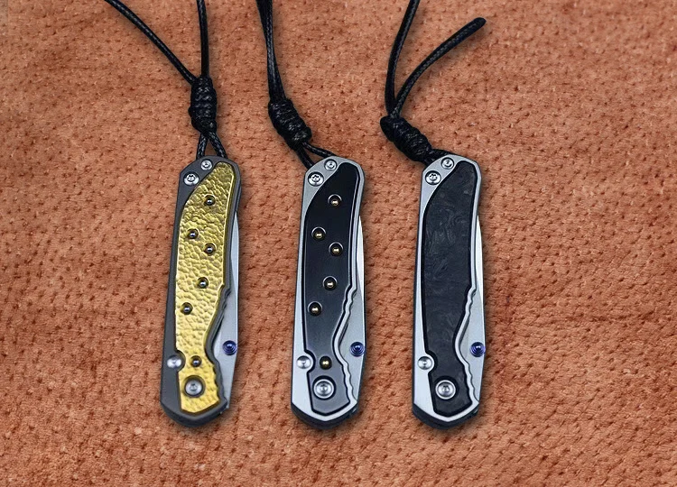 Складной нож Kevin John MINI sebenza 21 лезвие M390 TC4 титановая ручка карманный для кемпинга и
