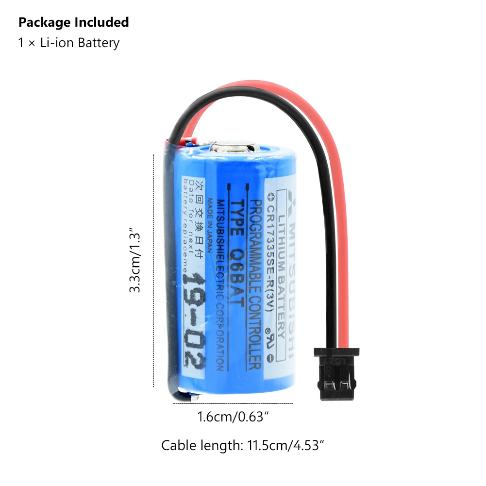 3V Q6BAT 1800 мА/ч Батарея Замена PLC литий ионная аккумуляторная Servo CR17335SE R батареи для