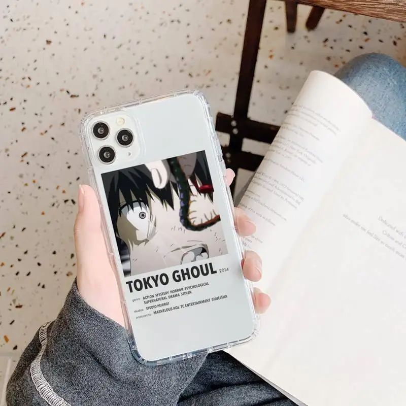 

Tokyo Ghoul Anime pattern Phone Case Transparent soft For iphone 5 5s 5c se 6 6s 7 8 11 12 plus mini x xs xr pro max