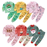 andy papa toddler boys girls christmas clothing sets kids spring and autumn cotton cartoon pajamas child 2pcssuit tops pants