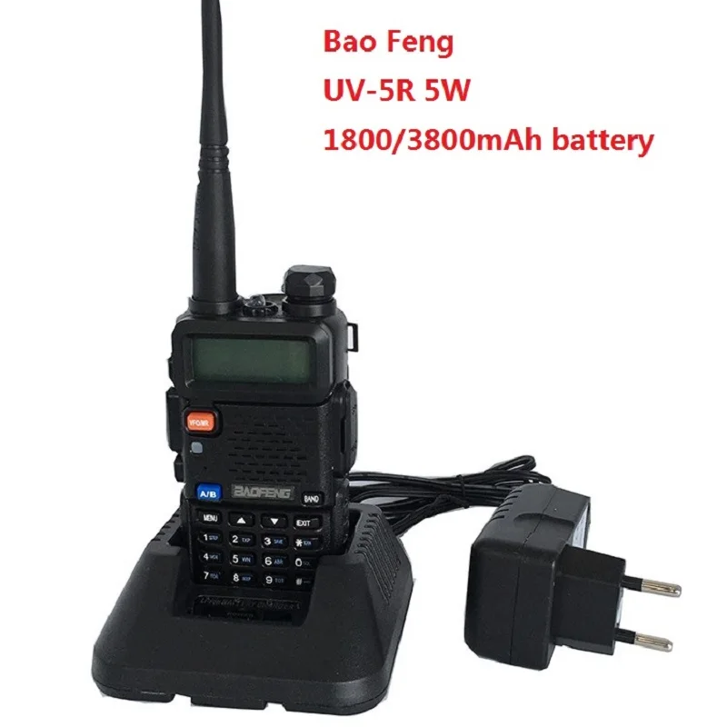 Портативная рация Baofeng uv 5r 3800 мАч Любительская радиосвязь VOX 10 км двусторонняя для