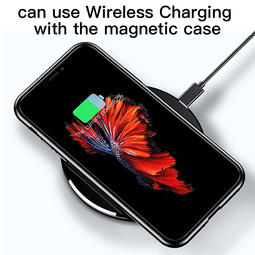 Магнитный адсорбционный чехол из закаленного стекла для телефона Xiaomi Redmi 5 6 7 Pro 360