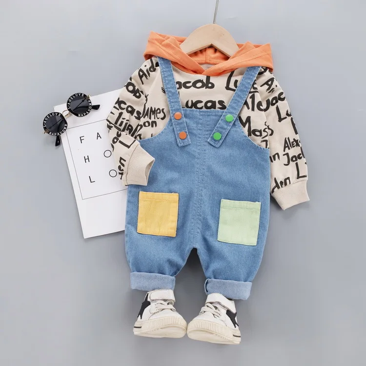 

Toddler Baby Boy Autumn Clothing Set 2021 Tops +Jeans Children Set Suit Kids Tracksuit Girl Fall Outfits Costume