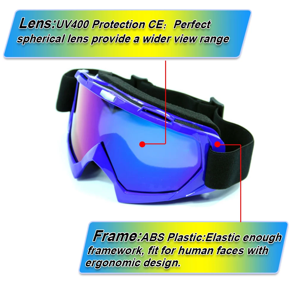 

Eliteson Motorcycle Goggles For Men Dirt Bike ATV Motocross Eyewear Women Cycyling Riding Skiing Glasses UV Protection Sunglass