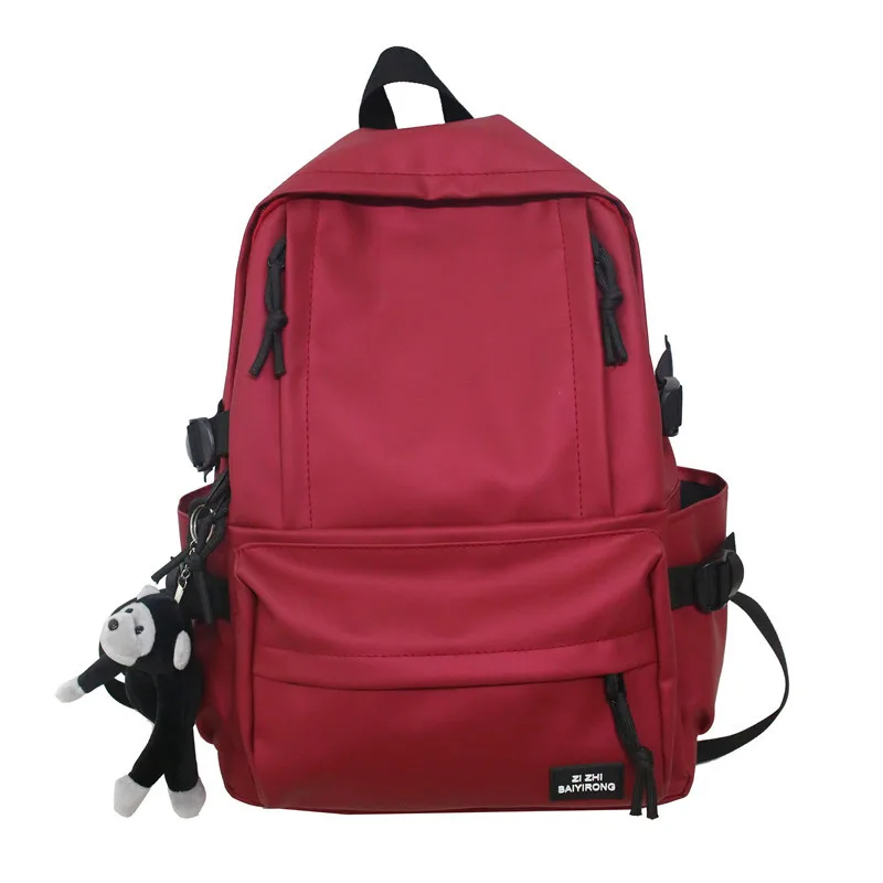 

Fashion Solid Color Schoolbag Men's College Students' Sense Ancient Style Backpack Brand Campus Women's Korean Version Mochila