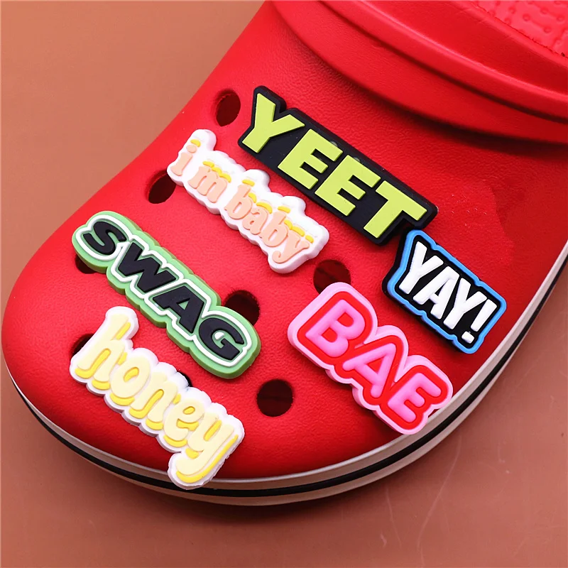 Free Shipping Crock Charms Accessories Custom Cute Cartoon PVC Shoe Croc Buttons Sandals Charm Decoration YAY YEET BA SWAG U216