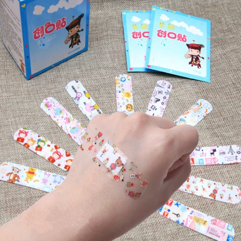 

Waterproof Cute Cartoon Band Aid Hemostasis Adhesive Bandages First Aid Emergency Kit For Kids Children 100PCS/Pack