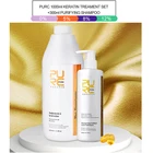 Бразильский кератин PURC для сглаживания и выпрямления волос, 1000 мл, очищающий шампунь, профессиональные товары для кудрявых волос в салоне