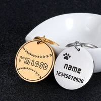 anti lost dogs id tags personalised name tel free engraving stainless steel cats puppy pet collar accessories nameplate pendant