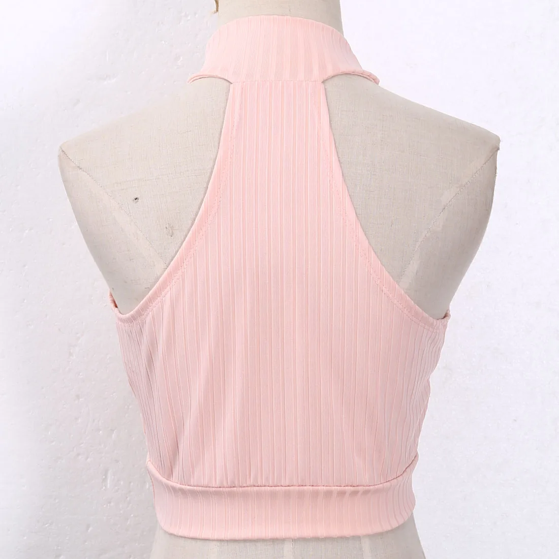 

2019 Summer Women Ladies Sexy Bustier Vest Crop Top Tanks Solid Hollow Out Short Vest Tanks Tops Black White Pink