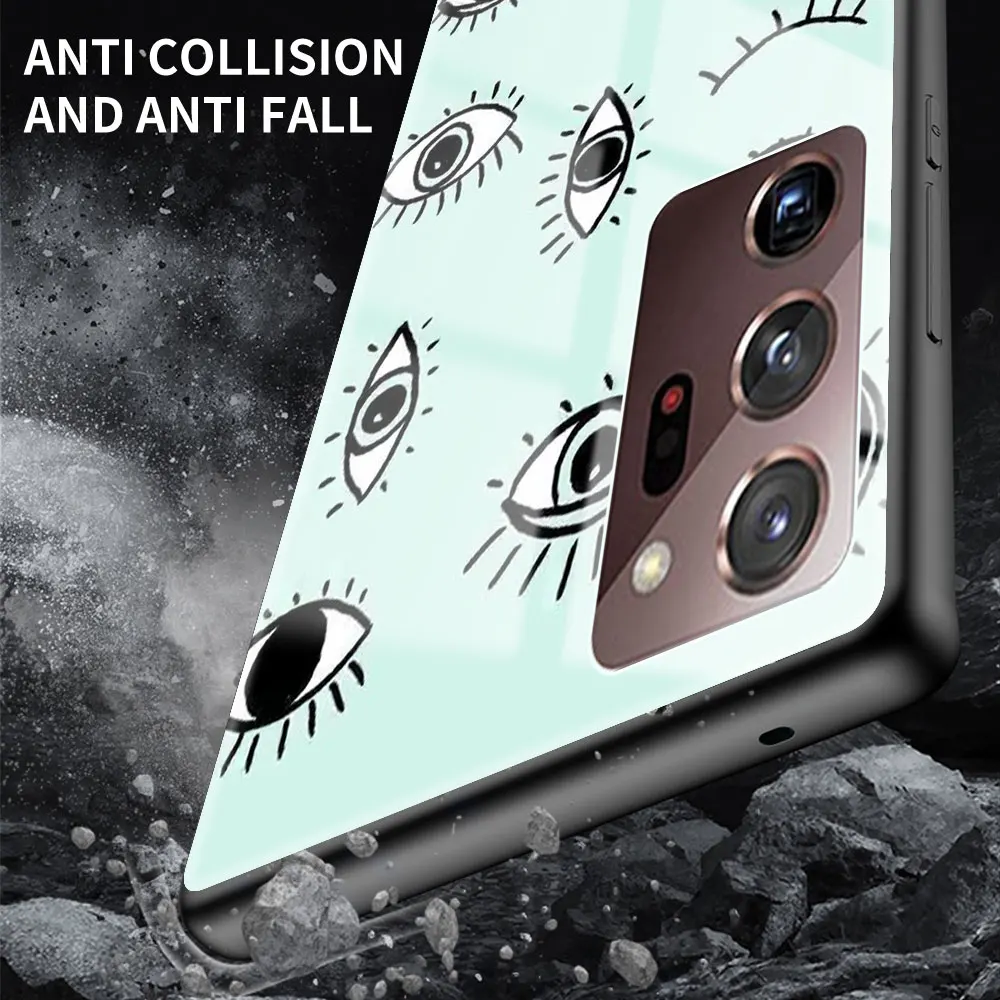 

Big Eyes Art Glass Case For Samsung Galaxy S20 FE S10 S9 S8 Plus S10e Note 10 20 Ultra 9 8 Tempered Phone Covers
