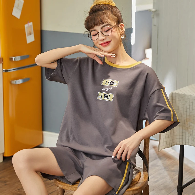 Хлопковые высококачественные женские шорты с коротким рукавом летняя Домашняя