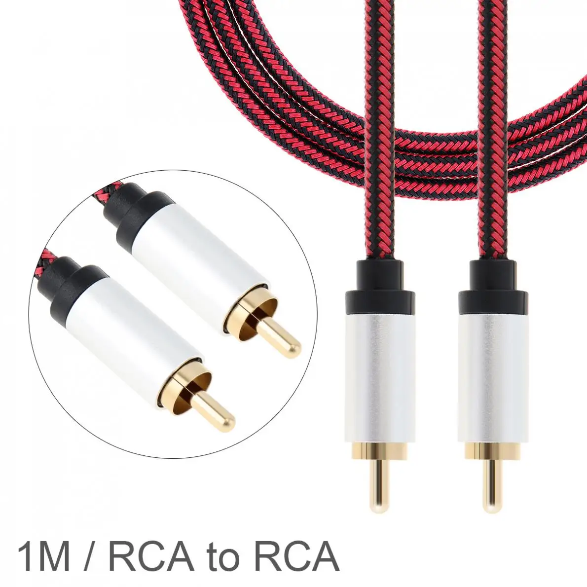 DiGiYes 1 м HiFi 5 SPDIF RCA к папа мужчине коаксиальный кабель стерео нейлон видео для ТВ