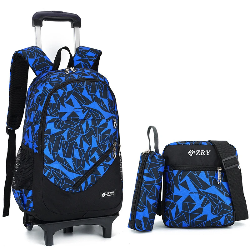 Съемные детские школьные ранцы для девочек и мальчиков, школьный рюкзак на 2 колесах, Детская сумка для багажа, дорожный ранец