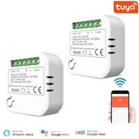 tuya mini wifi smart switch 10a 2 way control timer wireless switches smart life automation compatible with alexa google home