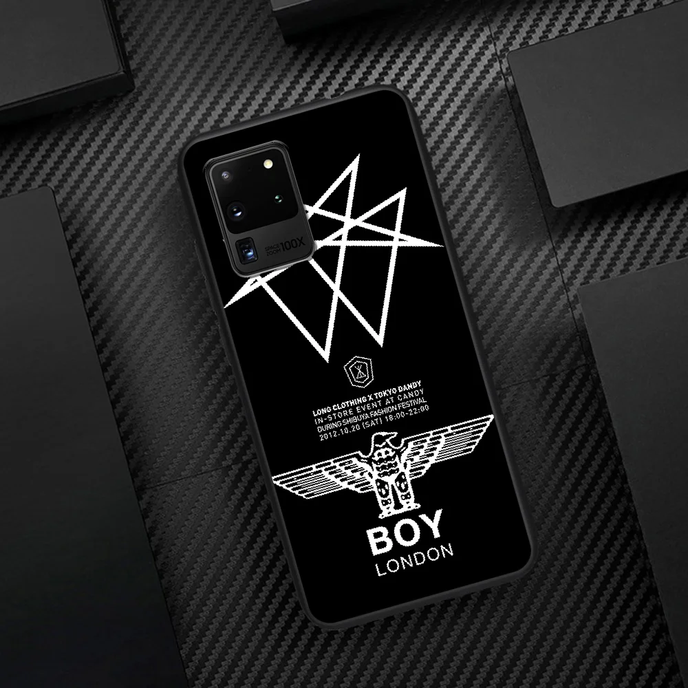 

British London Fashion Brand Boy Phone Case Cover Hull For Samsung Galaxy S 6 7 8 9 10 e 20 Edge Note 8 9 10 Plus black