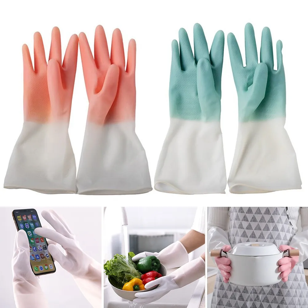 

Waterproof Silicone Dishwashing Gloves Kitchen Durable Cleaning Housework Chores Dishwashing Tools Household Cleaning Supplies
