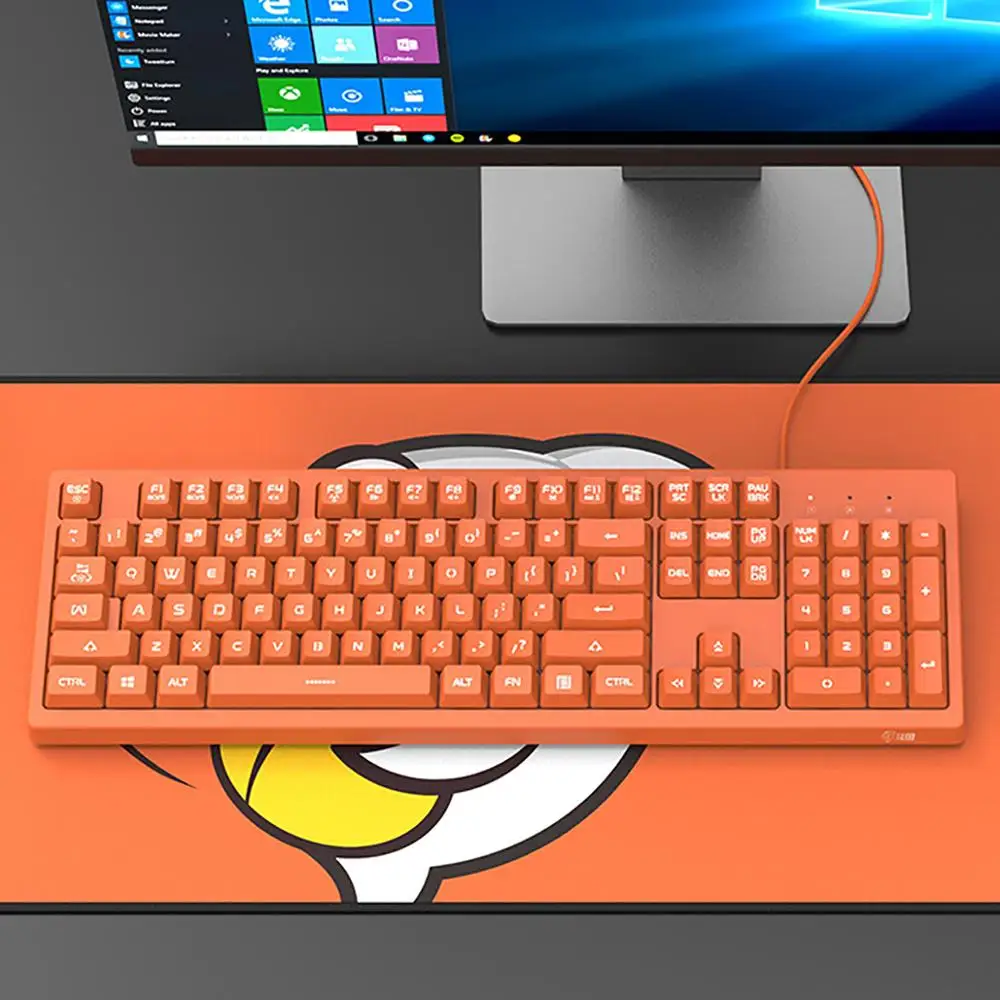 USB клавиатура iBen с мембраной 104 клавиш розовая игровые клавиатуры для настольного