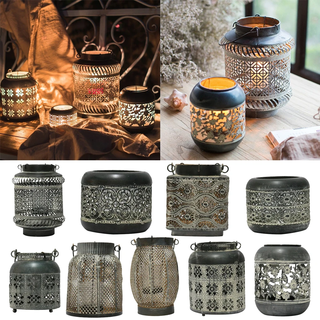 Подсвечник из потертого кованого железа подсвечник 9 стилей|Подсвечники| |