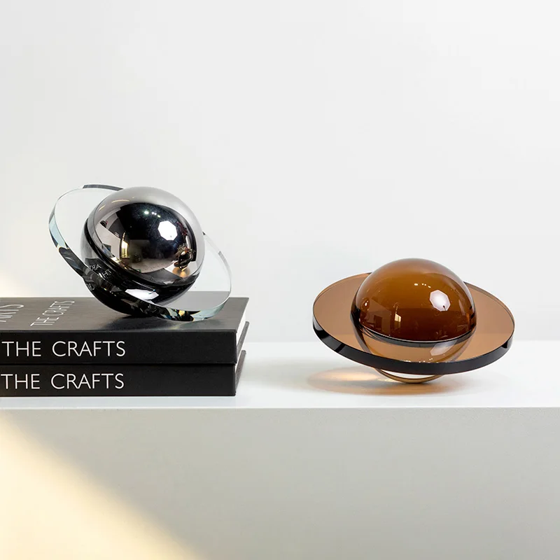 

Летающая тарелка хрустальные статуэтки Декор винный шкаф офиса отель Вилла Гостиная рабочего стола мягкий украшения Макет Дисплей ремесла