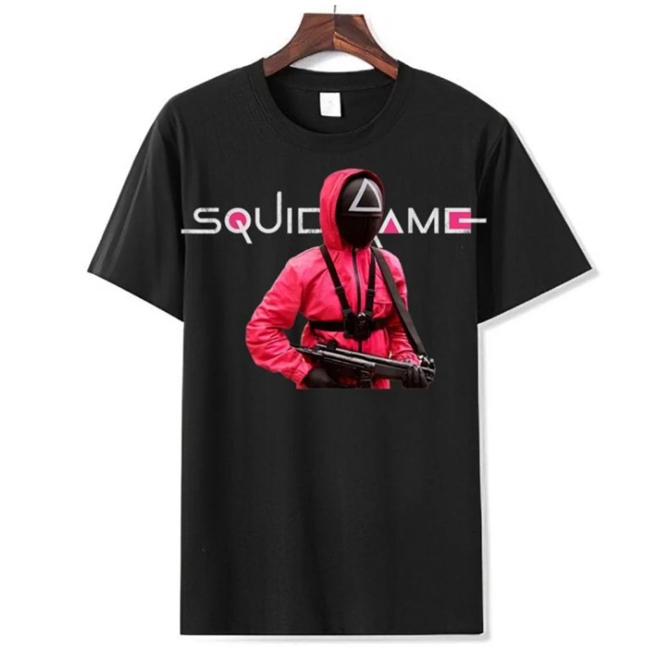 

Hot Korean Teleplay Squid Game Cosplay Costume T-shirt Shorts Top National Tide Circle Triangle Square T-Shirt