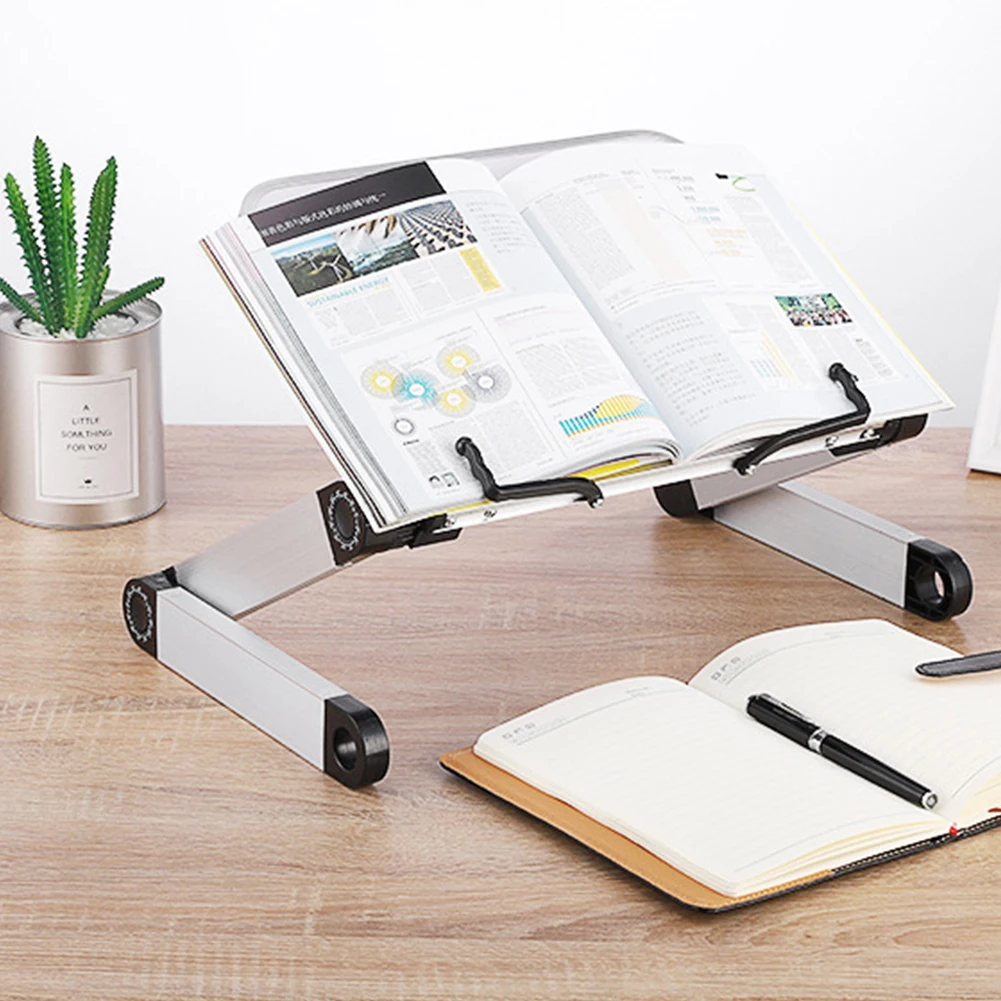 

Book Stand Students Stationery Reading Rest 360 Degree Adjustable Home School Foldable Study Room Laptop Holder Aluminium Alloy