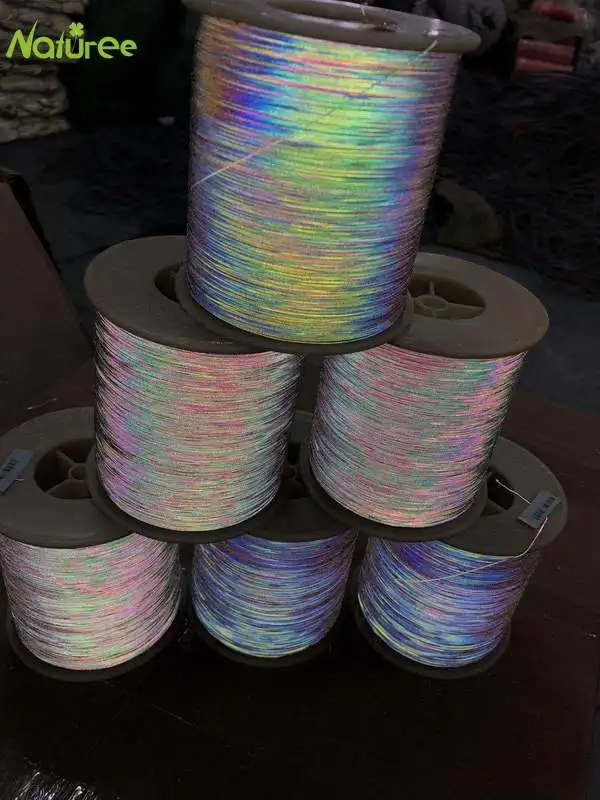 0 5 мм * 4000 метров светоотражающая шелковая цветная Светоотражающая вязаная нить