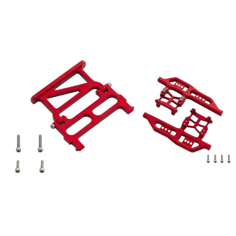 

Для Axial SCX24 90081 AXI00001 металлическая боковая педаль ползунок рамка беговой дорожки, 3 и металлический задний корпус колонны стойка держатель, 2