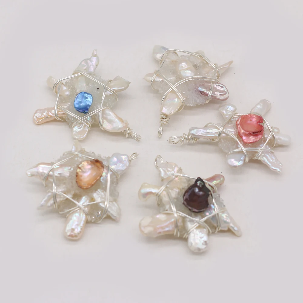 Купи Hot Natural Pearl Small Turtle-shaped Pearl Crystal Bud Pendant Beads Boutique Making DIY Fashion Charm Necklace Jewelry за 222 рублей в магазине AliExpress