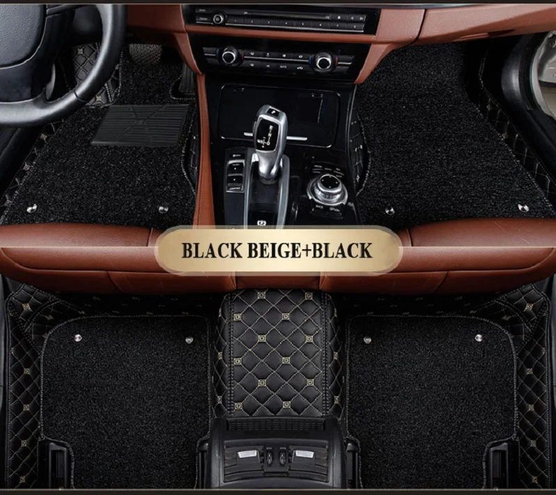 Luxury Black beige a Индивидуальный 3D автомобильный коврик для Chevrolet Cruze Captiva Camaro AVEO TRAX Epica Cavalier Spark LOVA автомобильные аксессуары напольный коврик ковры - Название цвета: Luxury Black beige a
