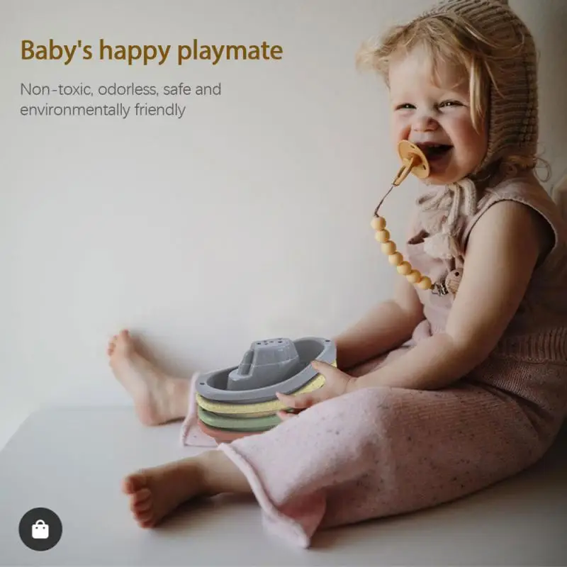 

Children's Bathroom Floating Boat Bath Toy Bathtub Swimming And Playing In Water Straw Material Toy bath bubble toys for kids