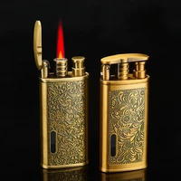 torch lighter butane lighter metal windproof red flame jet turbine lighter smoking accessories gift for men smoke accesoires