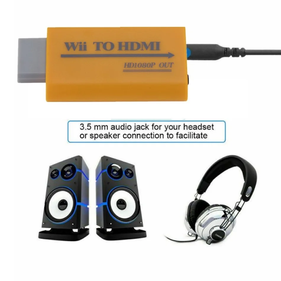 HD 1080P PS1/PS2 To HDMI Converter Adapter Wii to Wii2HDMI-compatible for PC HDTV Monitor | Электроника