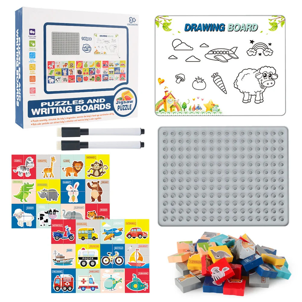 

DIY Graffiti Writing Board 2 in 1 Parent-Child Large Building Blocks Puzzle