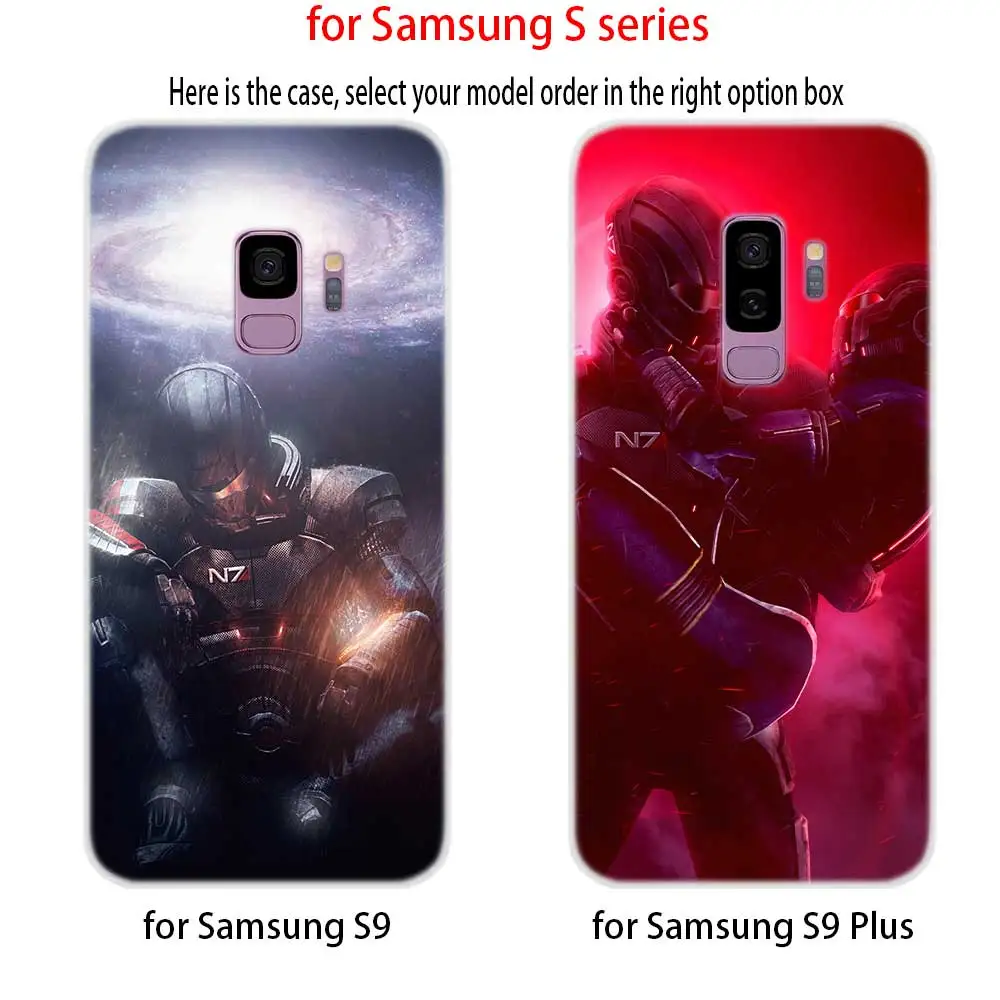 Мягкий силиконовый чехол для Samsung S30 S20 S11 S10 S9 S8 Plus lite 11e 10e Uitra S7Edge N7 Mass Effect|Бамперы| |