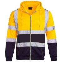 men workwear high visibility work jacket coat mens reflective safety sweatshirt hooded coat wrok clothing winter jackets