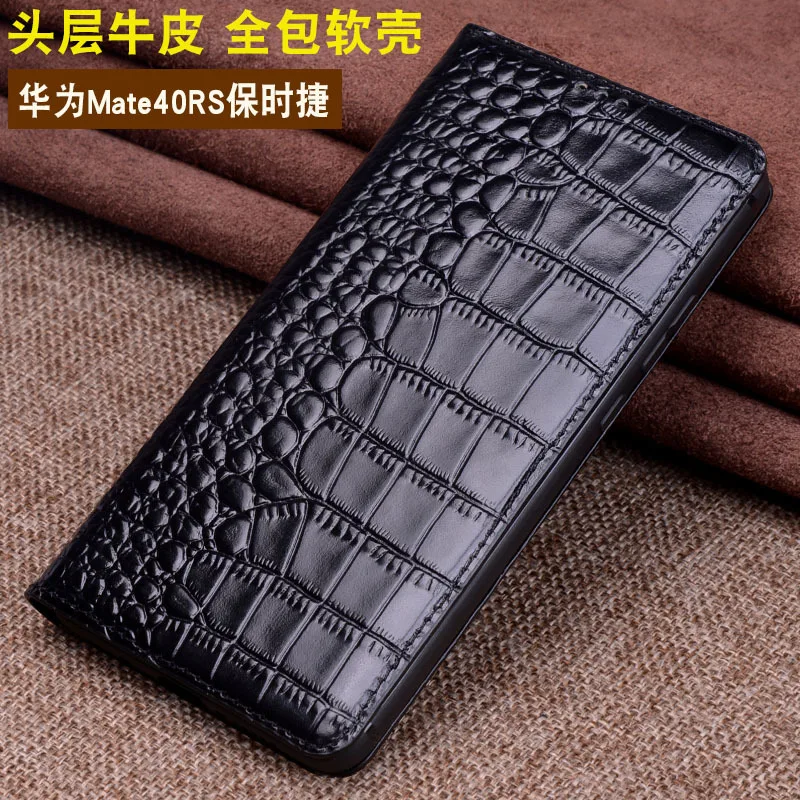 

Чехол-бумажник из натуральной кожи для Huawei Mate 40 RS, чехол для телефона Huawei Mate40RS