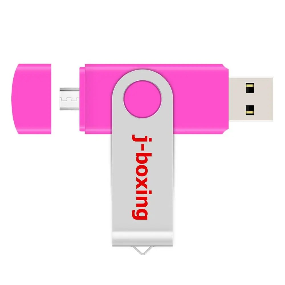 Флеш накопитель J boxing розовый 16 ГБ OTG USB два порта карта Micro Memory для смартфонов Samsung